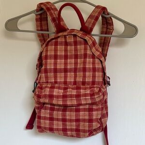 Brandy Melville Mini Backpack Red Plaid